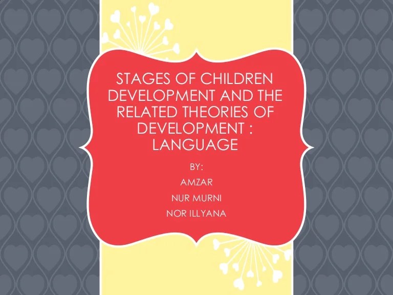 Stages of children development and the related theories