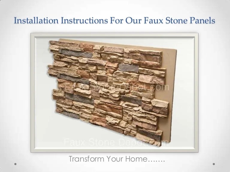 How To Install DIY Faux Stone Panels jpg (768x576)