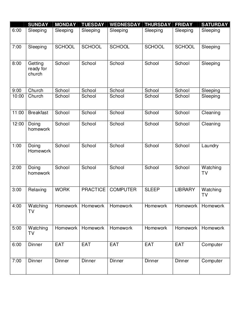 Study Schedule Template Pdf PDF Template Study Schedule Template Pdf PDF Template