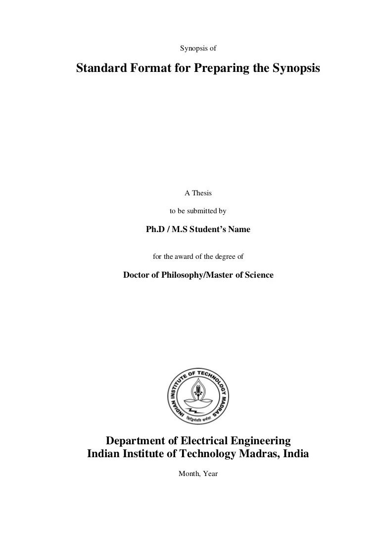 Phd Thesis Front Page Thesis Title Ideas for College