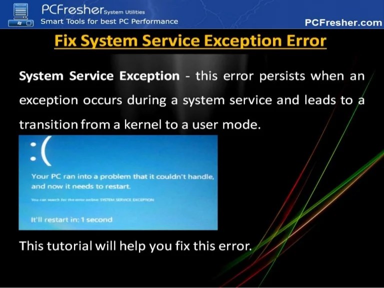 How To Fix System Service Exception Error BSOD