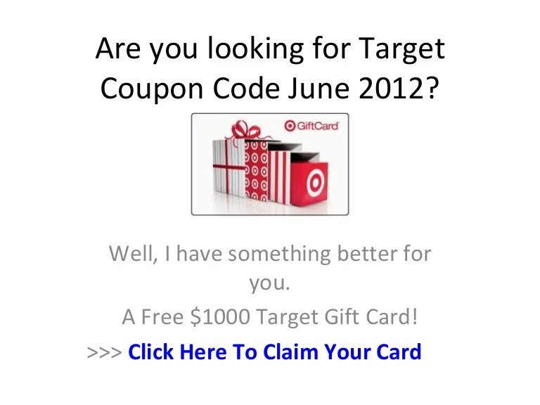 Target Coupon Code June 2012