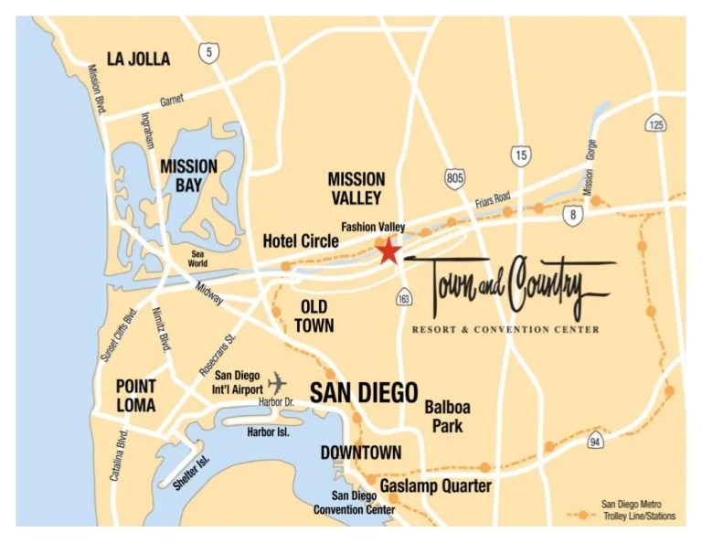 Town And Country Resort San Diego Map Town and Country Resort San Diego, CA