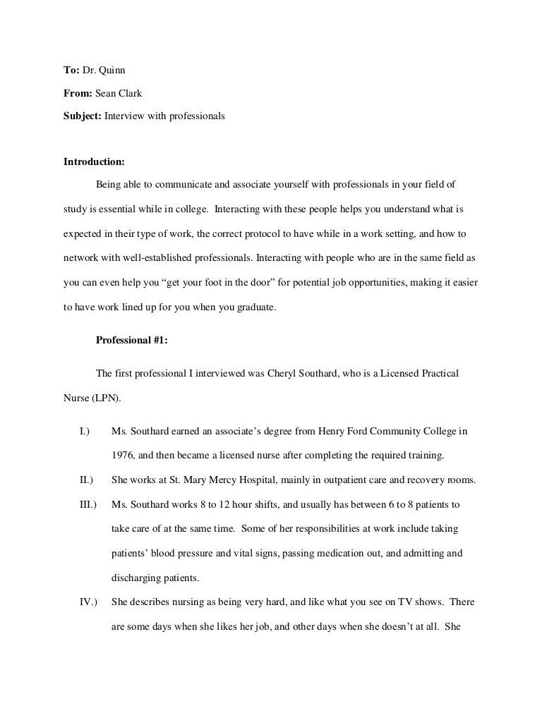 Technical writing memo