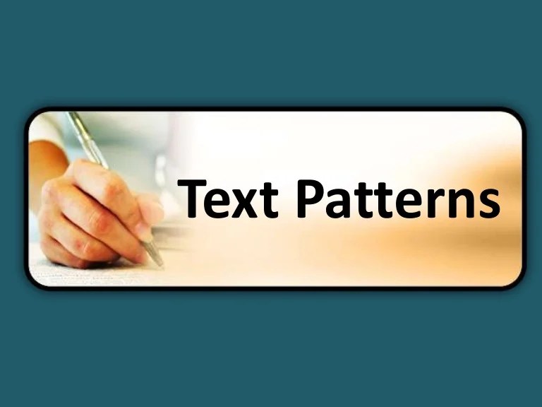 Text Patterns Lesson
