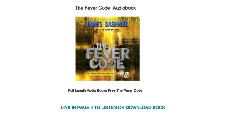 The Fever Code Full Length Audio Books Free
