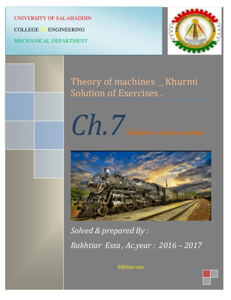 Solve machine theory exercises