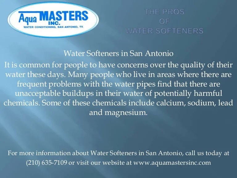 The Pros Of Water Softeners