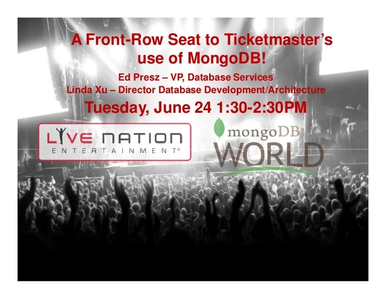 A FrontRow Seat to Ticketmaster’s Use of MongoDB