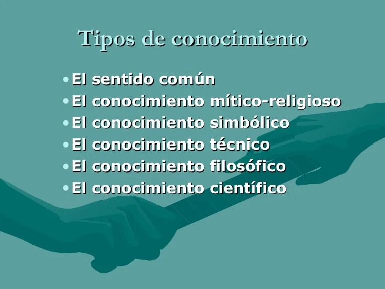 Tipos de conocimiento