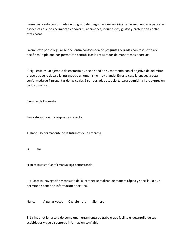 Tipos de encuestas y ejemplos