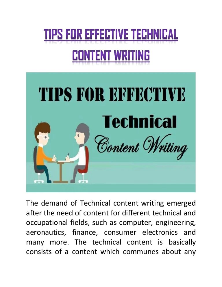 Tips For Effective Technical Content Writing