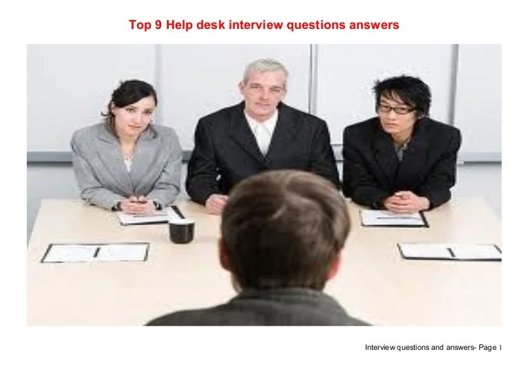 Top 9 help desk interview questions answers