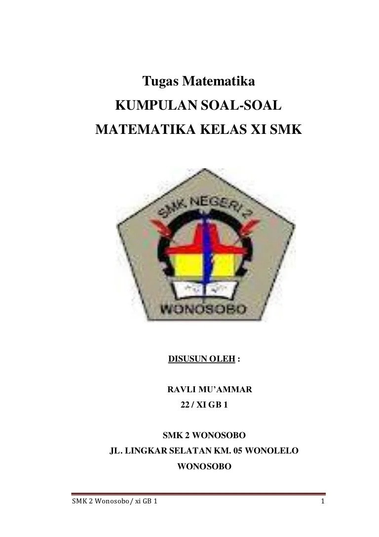 14 by pak sukani soal matematika smk kelas 10 semester 1 dan. Kumpulan Soal Matematika Kelas Xi Smk