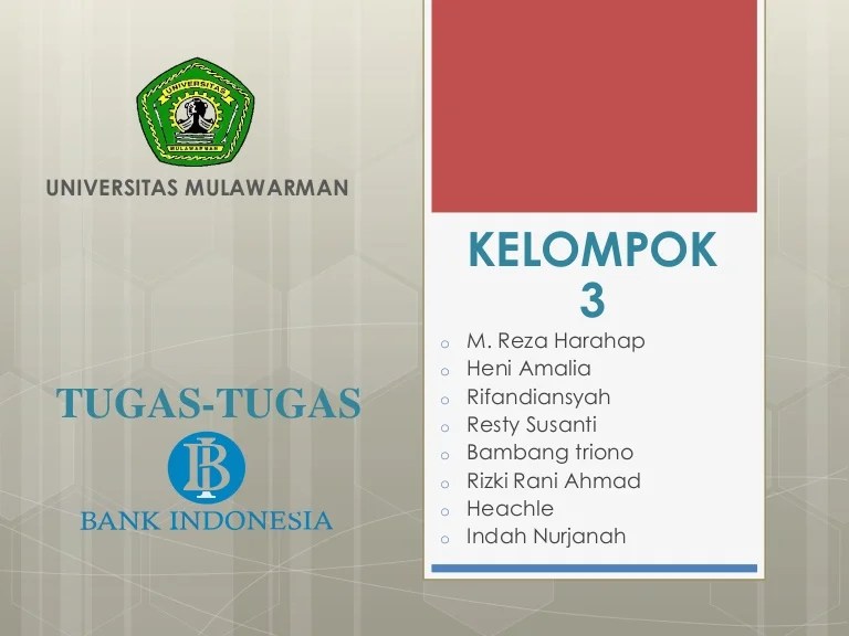 Tugas Bank Indonesia