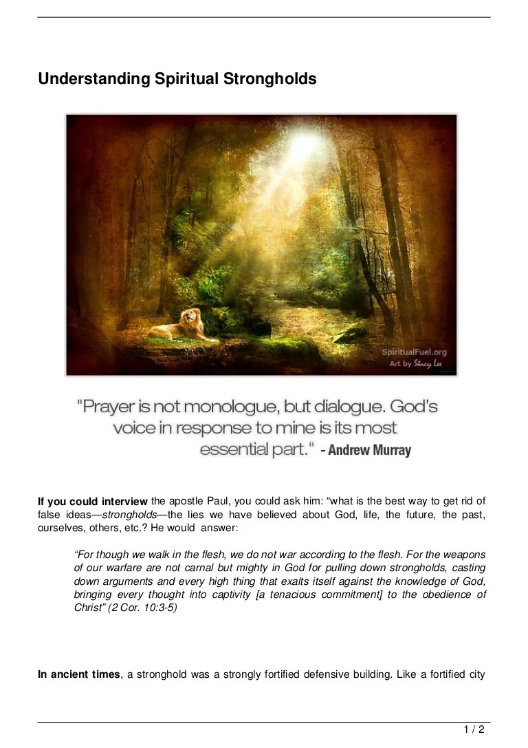 Understanding Spiritual Strongholds