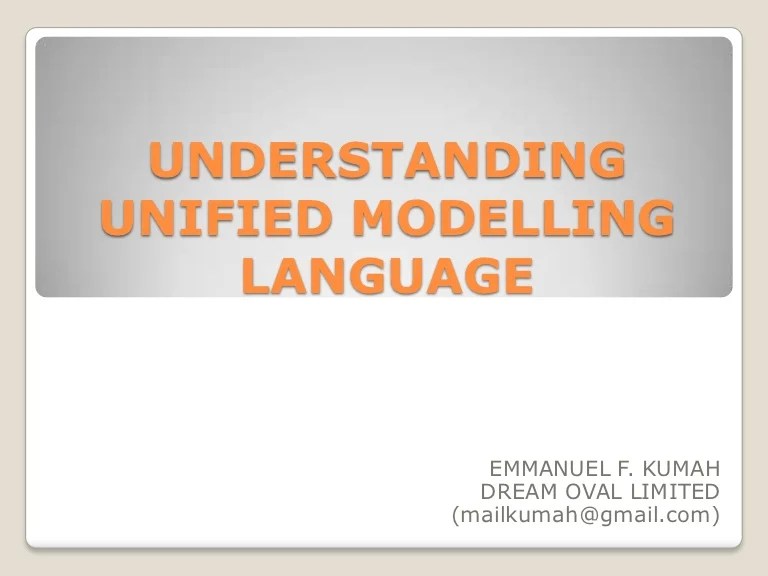 Understanding unified modelling language