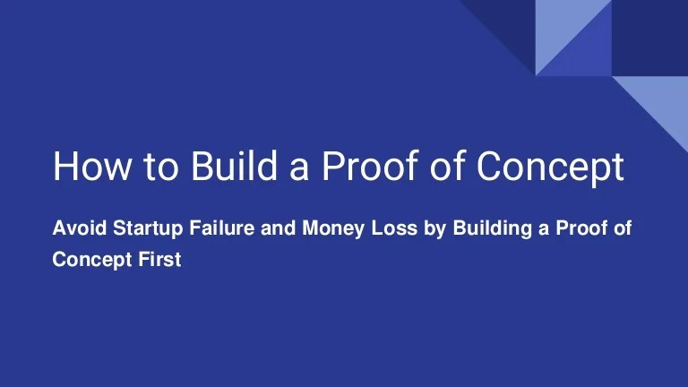How to Build a Proof of Concept