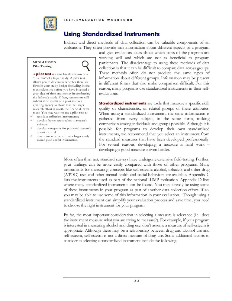 Using Standardized Instruments
