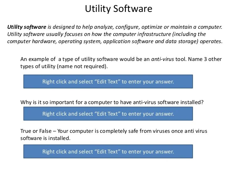 Utility software Utility software
