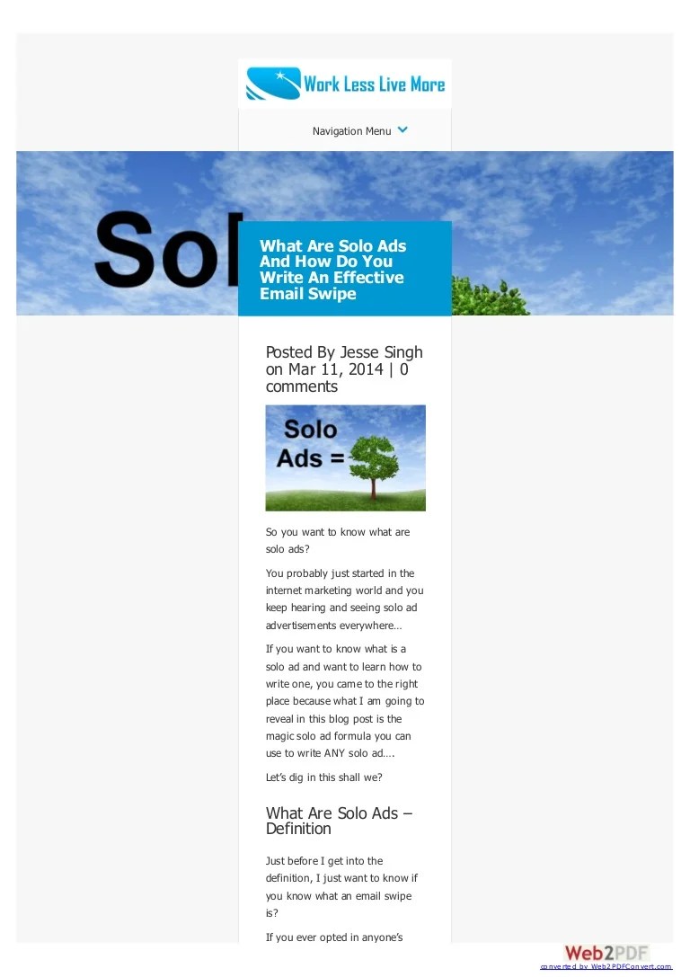 What are solo ads and how to write an effective email swipe