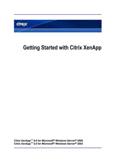Migrating from XenApp 4.5 and 5 to XenApp 6.5 | PPT