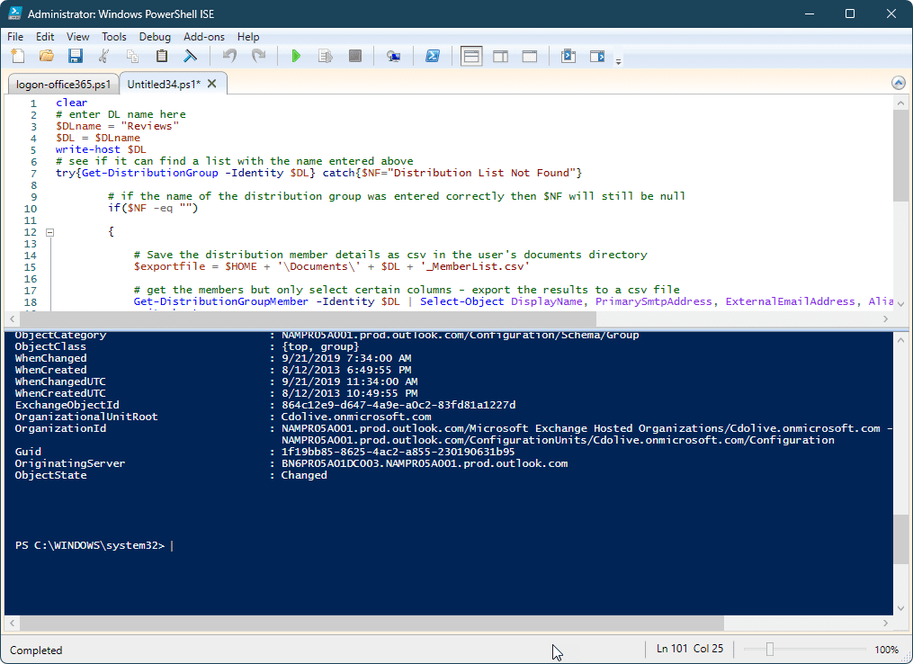 Use PowerShell to get a list of Distribution Group members