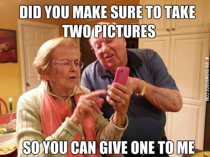 Old people and technology.