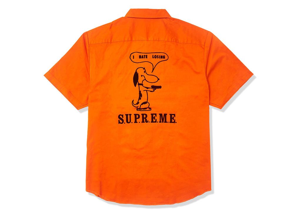Supreme Dog S/S Work Shirt "Orange" SNKRDUNK