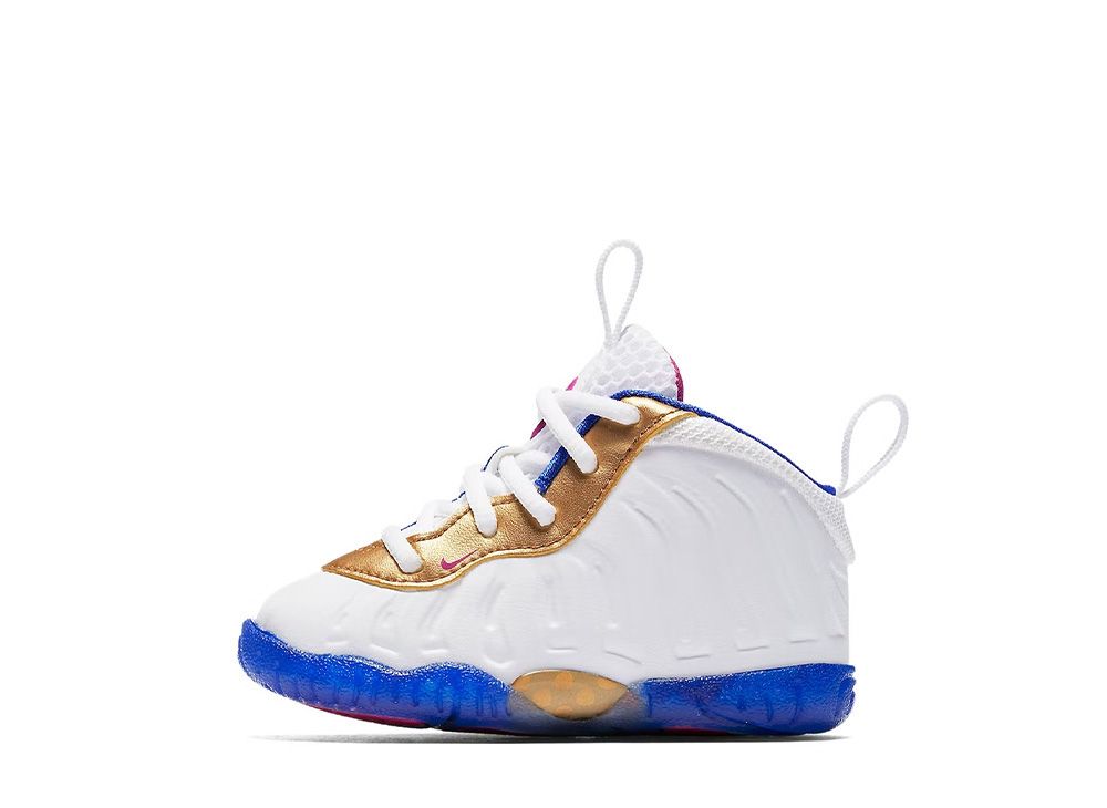 Nike TD Air Foamposite One Peanut Butter & Jelly "White/Fuchsia Blast