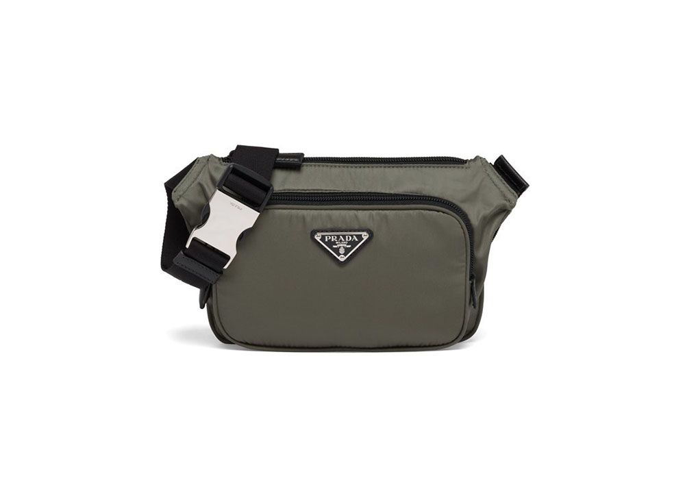 プラダ リナイロン x サフィアーノレザー ショルダーバッグ "フォレストグリーン" 2VH128_2DMG_F0414_V_OOOの新品