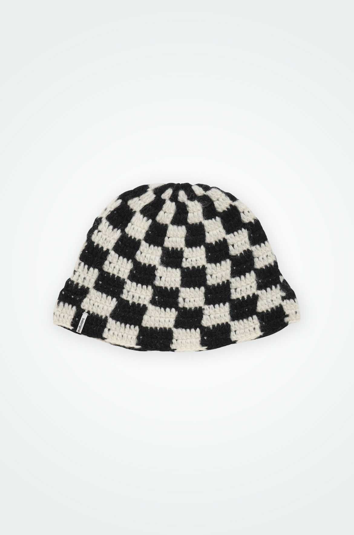 Bal CHECKERED HAND KNIT BUCKET HAT "BLACK" SNKRDUNK