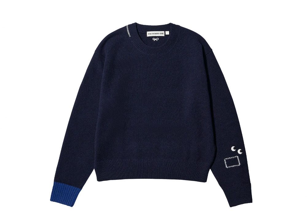 Uniqlo X Anya Hindmarch Premium Lamb Crew Neck Sweater "Navy"の新品/中古フリマ