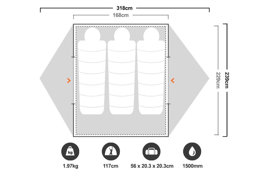 Marmot Tungsten UL 3P Hiking Tent Free Delivery Snowys Outdoors