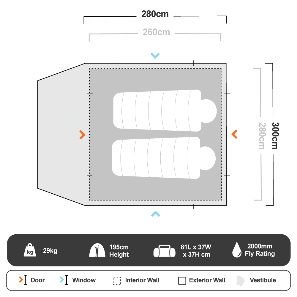 Outdoor Connection Tanbar Air Tent Snowys Outdoors