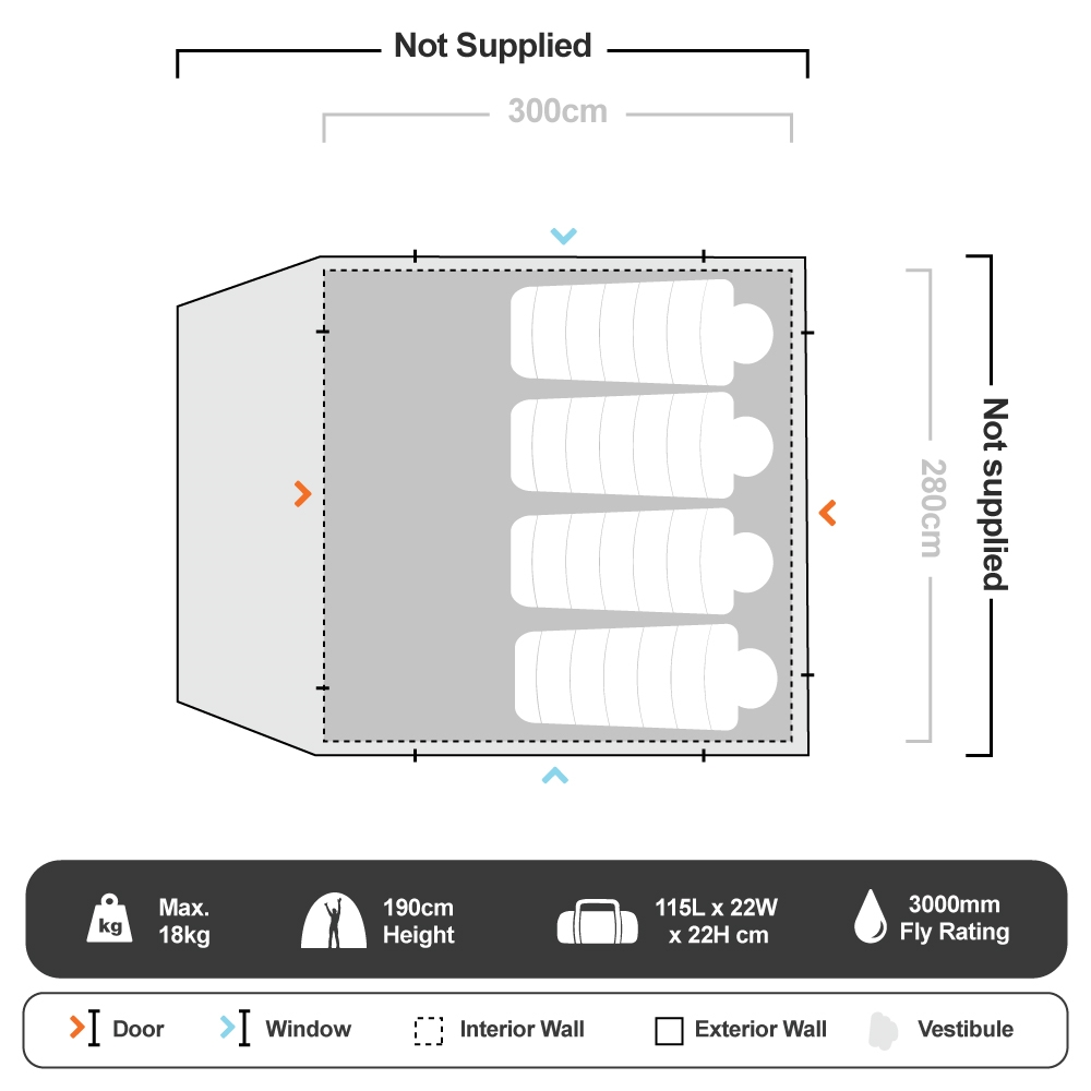 OZtrail Fast Frame BlockOut 6 Person Tent Free Delivery Snowys Outdoors