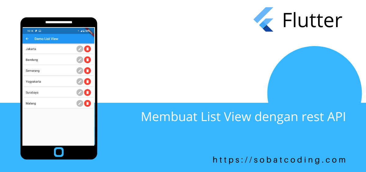 Flutter Menampilkan Data JSON API Ke ListView