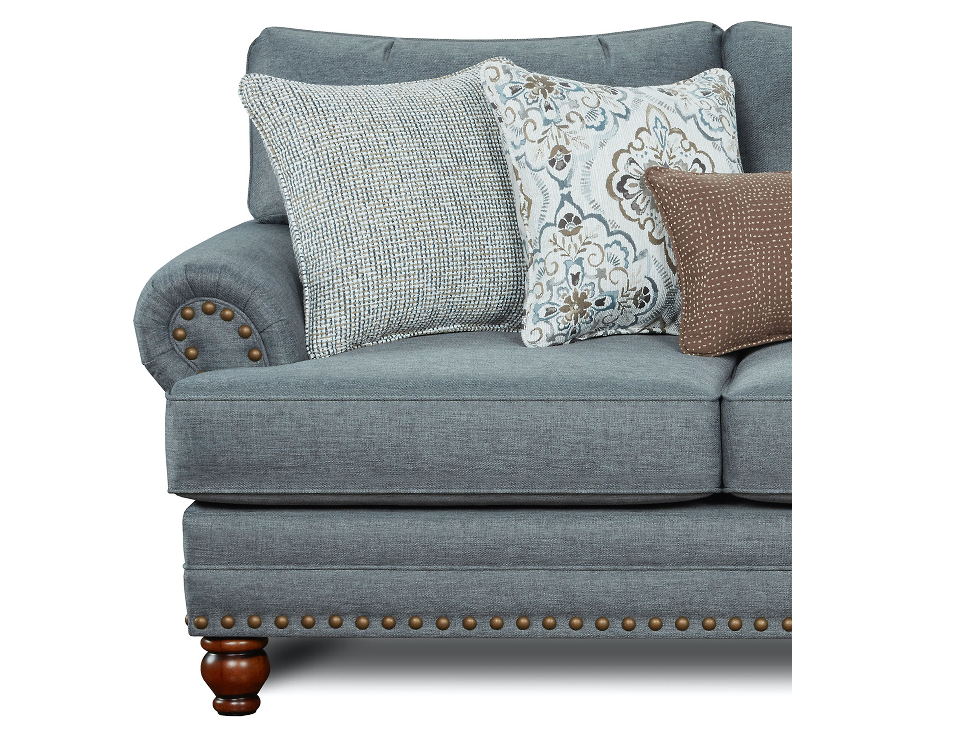 Bates Charcoal 4 Piece Living Room (Sofa, 2 Sofas and Sectionals