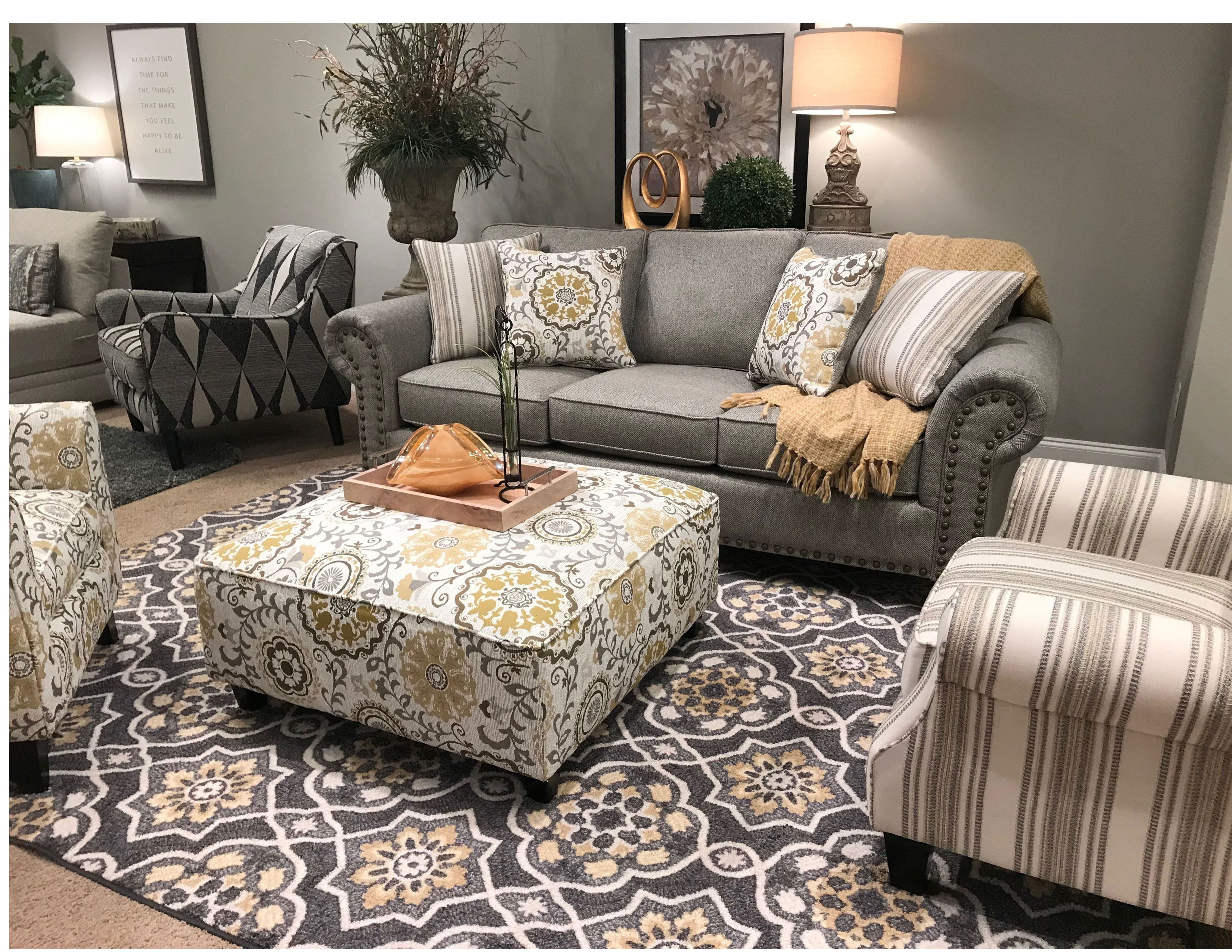 Romero Sterling 4 Piece Living Room (Includes Sofas and