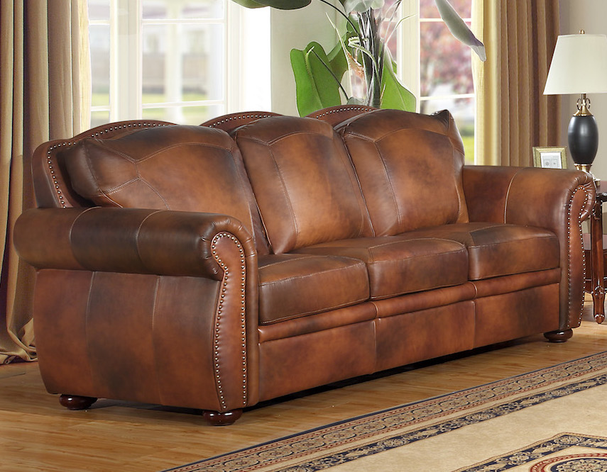Arizona 89" All Leather Sofa Sofas and Sectionals