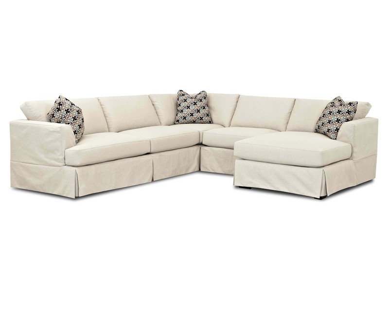 Bentley Slipcover Sectional with Down Cushions Sofas and Sectionals