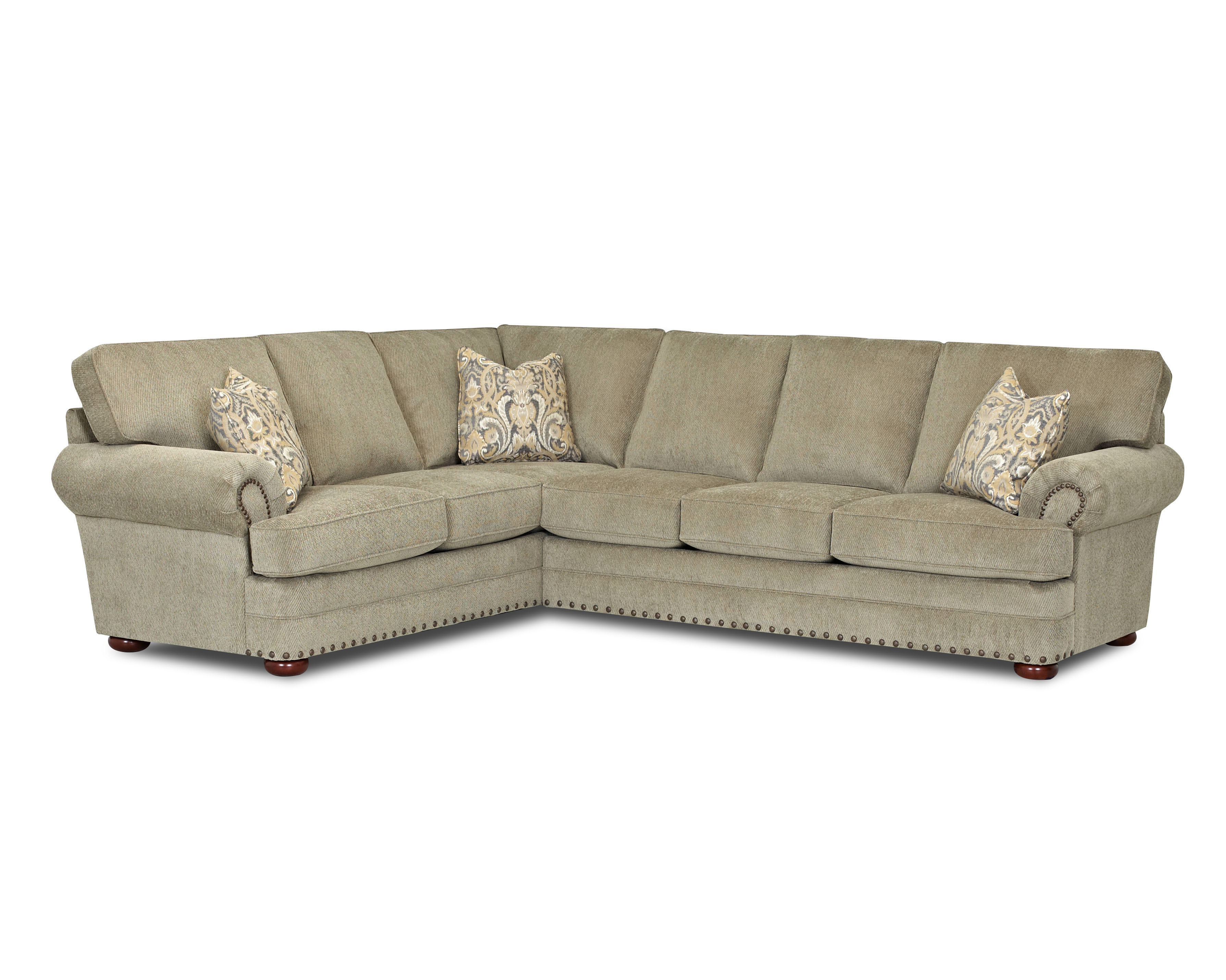 Cliffside Stationary Nailhead Sectional (Made Sofas and Sectionals