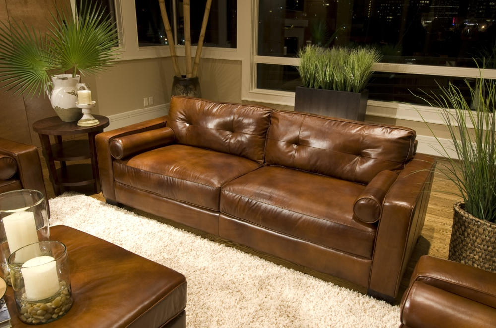 Soho 3Piece Top Grain Leather Sofa in Rustic Sofas and Sectionals
