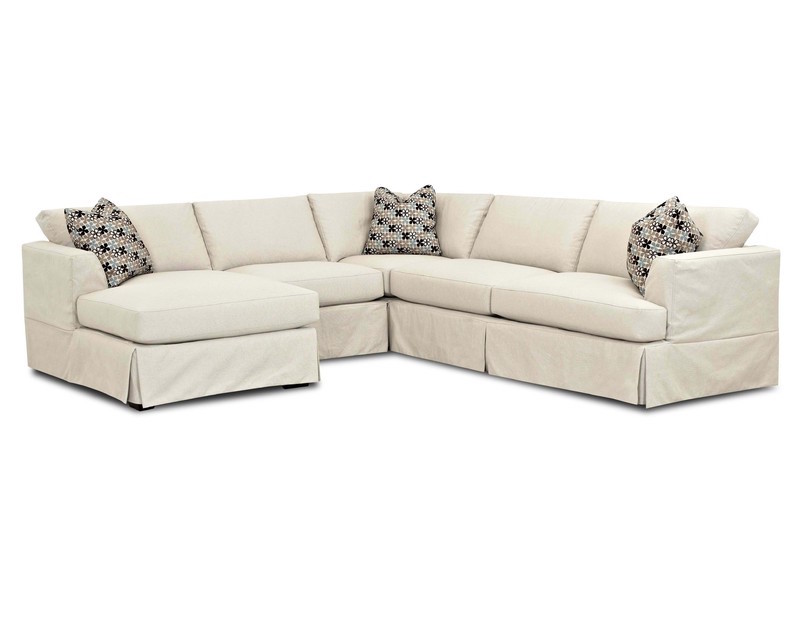 Bentley Slipcover Sectional with Down Cushions Sofas and Sectionals