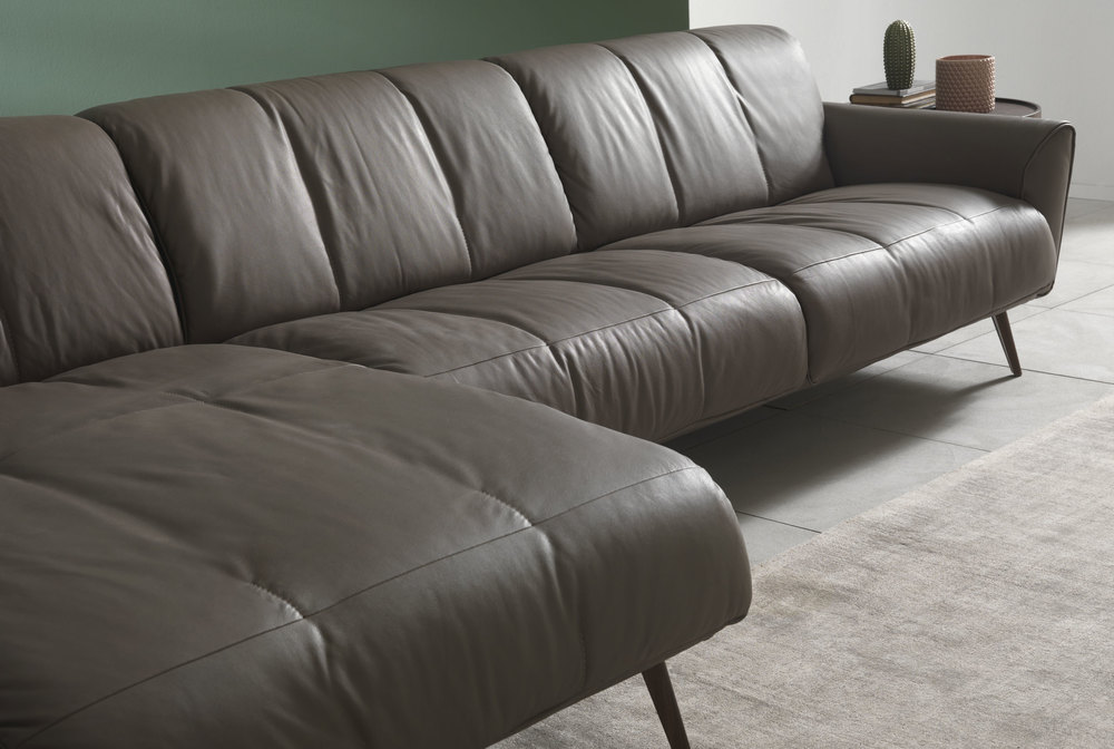 Talento B993 Top Grain Leather Sectional (Made Sofas and Sectionals