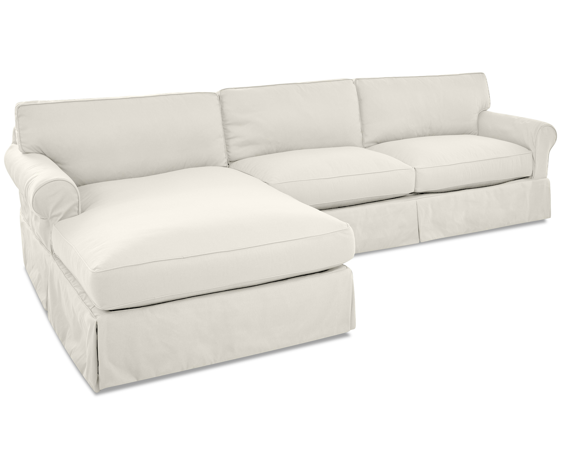 Olivia Down Blend Sofa Chaise Sectional (Left Sofas and Sectionals