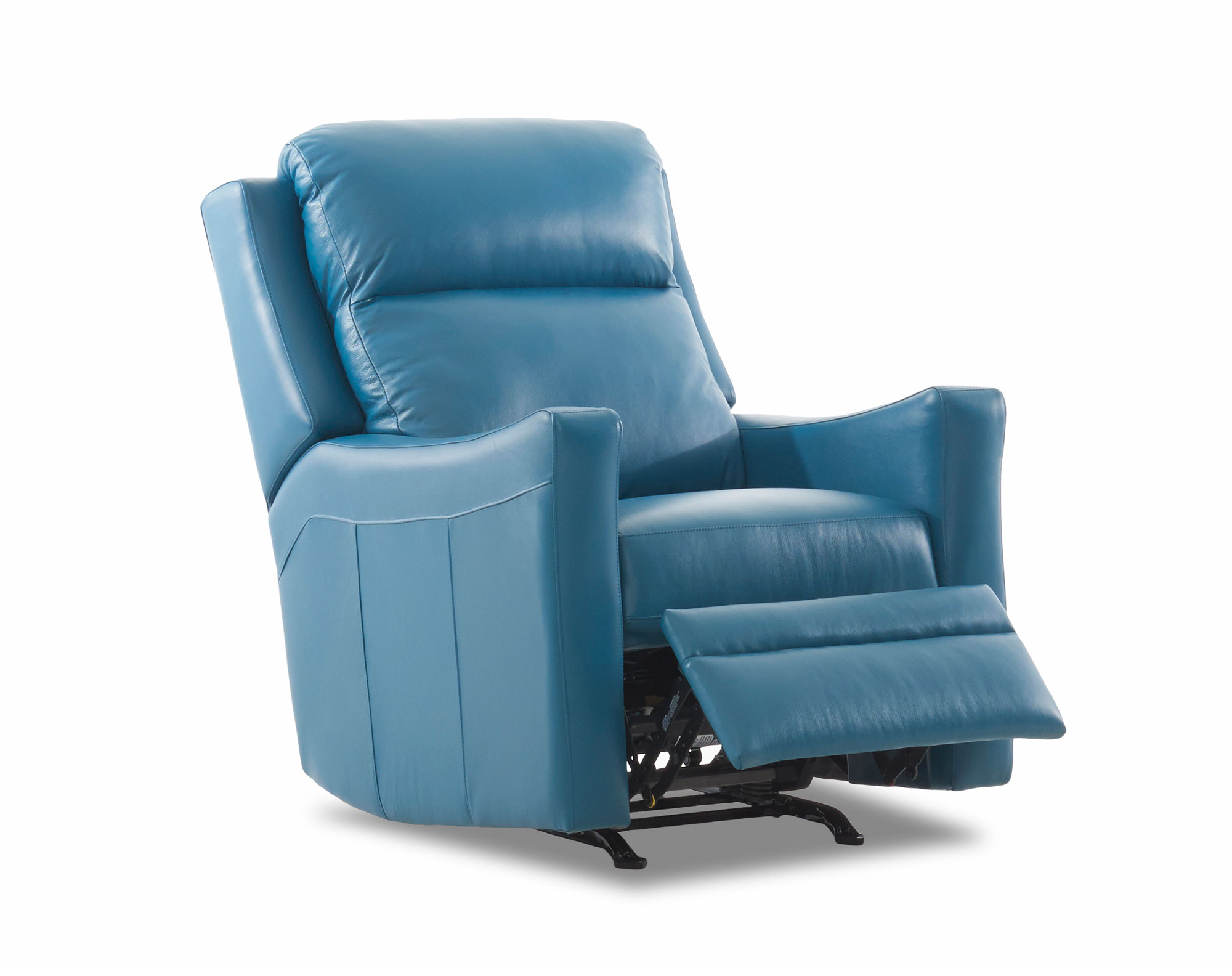 Teal Leather Reclining Sofa Baci Living Room