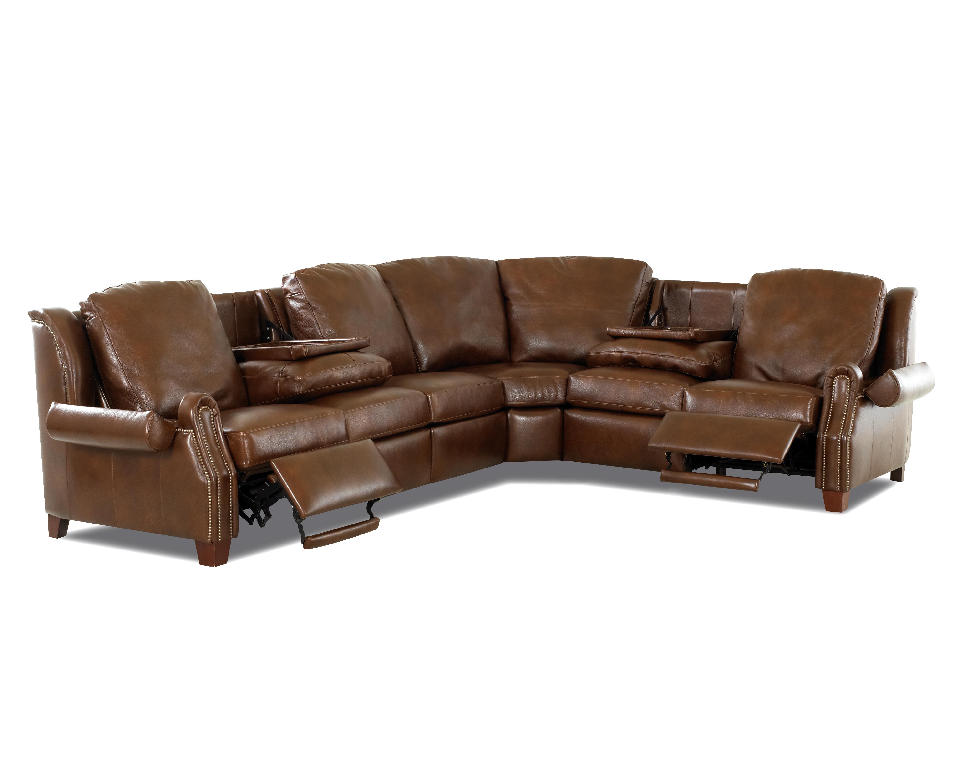 Leather Nailhead Sectional Odditieszone