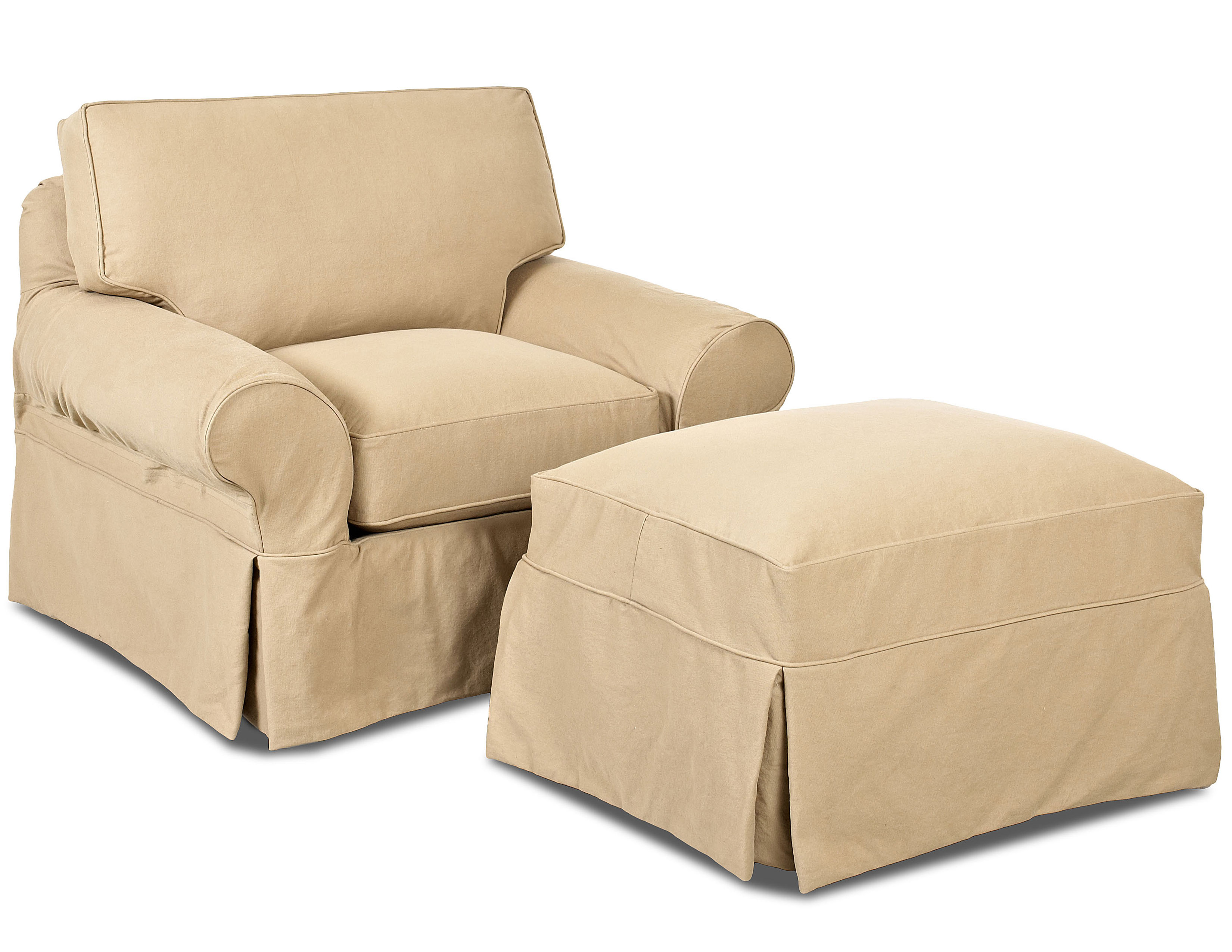 Patterns Slipcover Sofa with Down Cushions Sofas and Sectionals