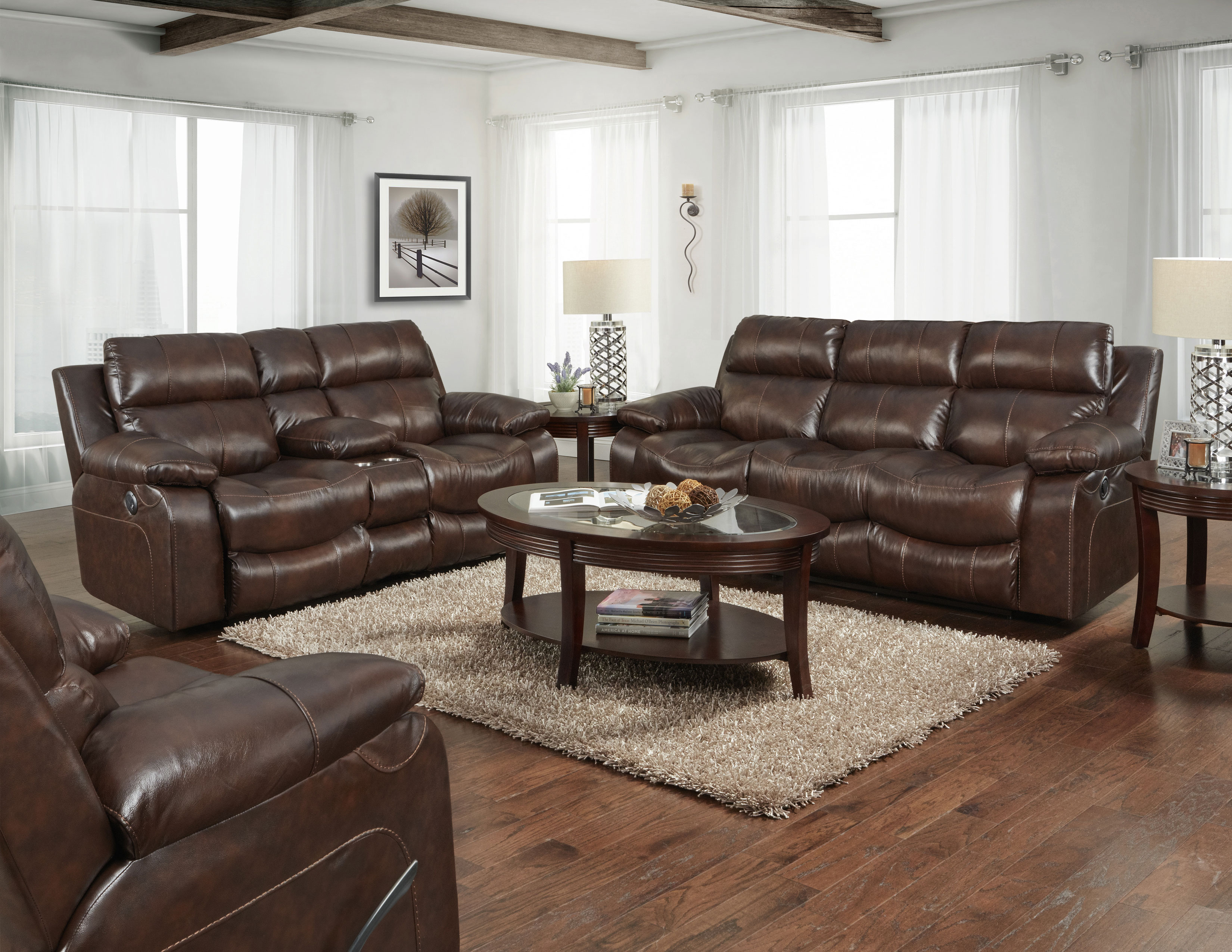 Positano Leather Reclining Sofa (90") Sofas and Sectionals
